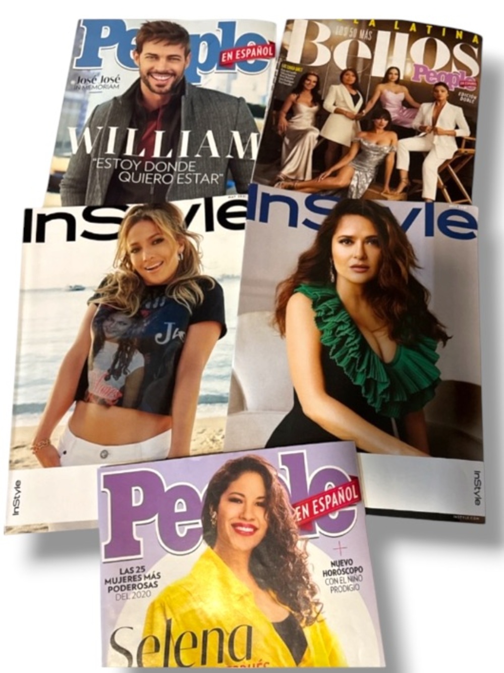 Magazines People Español InStyle Selena Quintanilla JLo William Levy Salma Hayek